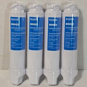4 Bogda Refrigerator Replacement Water Filter Sealed B0022 Filtration System